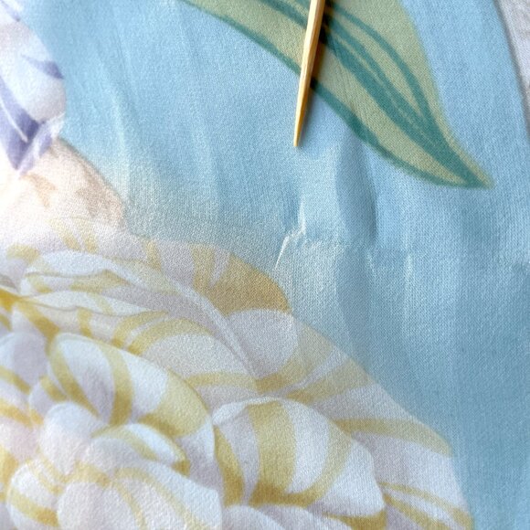 Vintage Gucci Floral Silk Chiffon Oversized Shawl Scarf - Picture 14 of 15